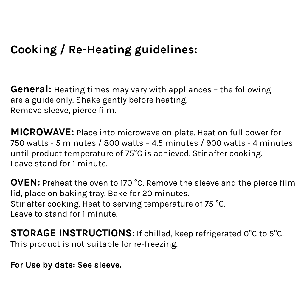 Cooking Instructions